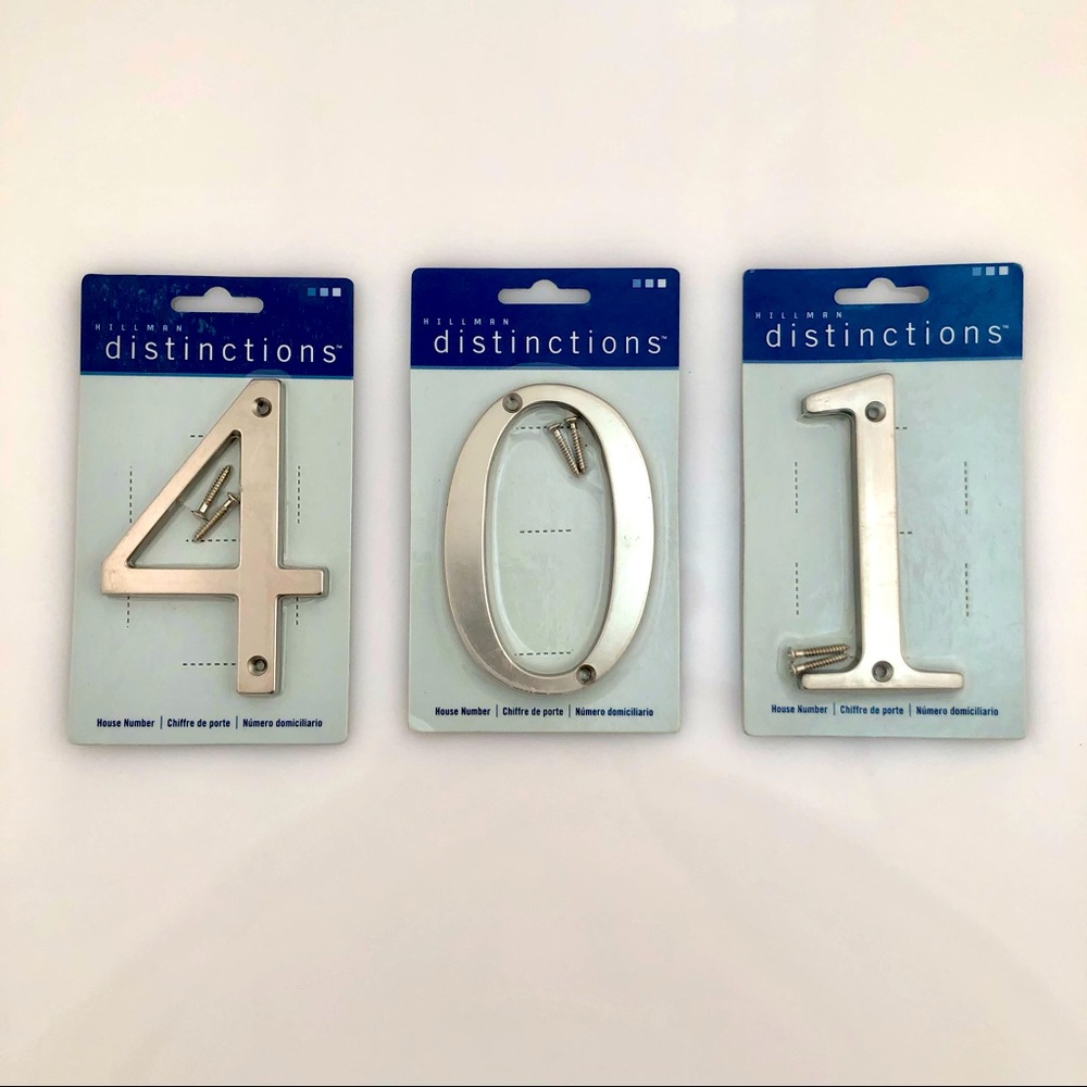 3 house numbers.